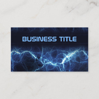 Electric Lightning Electrician Business Card