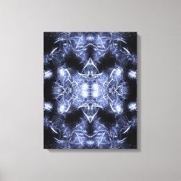 Electric Lightning Mandala Fractal Art Canvas Print