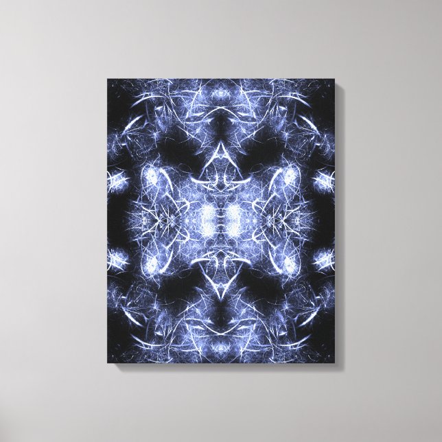 Electric Lightning Mandala Fractal Art Canvas Print (Front)