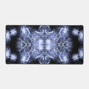 Electric Lightning Mandala Fractal Art Desk Mat