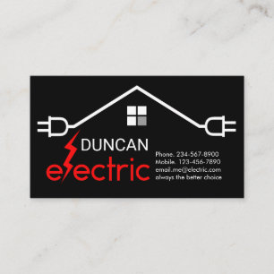 Electric Lightning Roof Circuit Plug Business Card