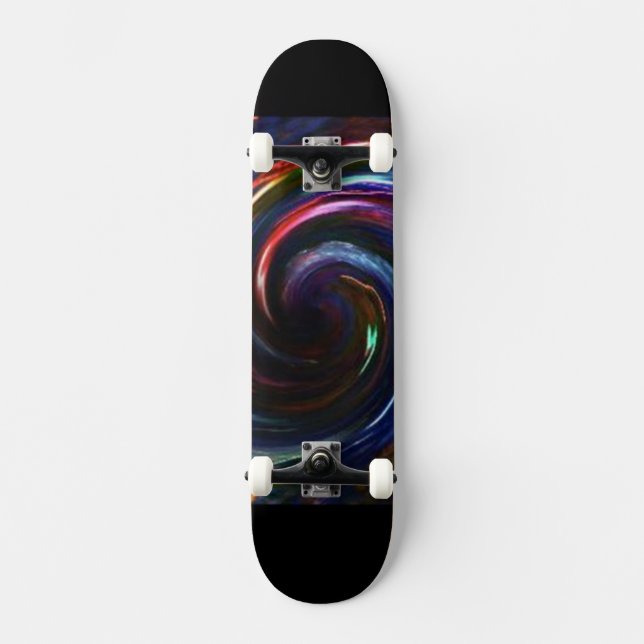 Electric Lights Swirl Skateboard-Design 1 Skateboard Deck (Front)