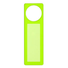 Electric Lime Green Accent Color Decor Customize Door Hanger