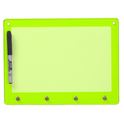 Electric Lime Green Accent Color Decor Customize Dry Erase Board With Keychain Holder