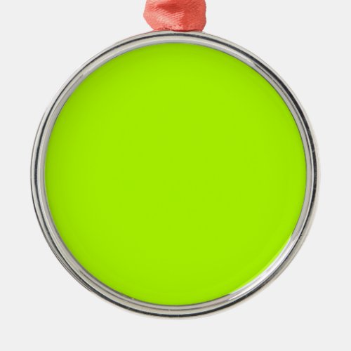 Electric Lime Green Accent Color Decor Customize Metal Ornament