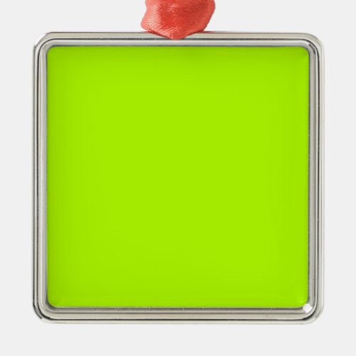 Electric Lime Green Accent Color Decor Customize Metal Ornament