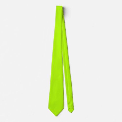 Electric Lime Green Accent Color Decor Customize Neck Tie
