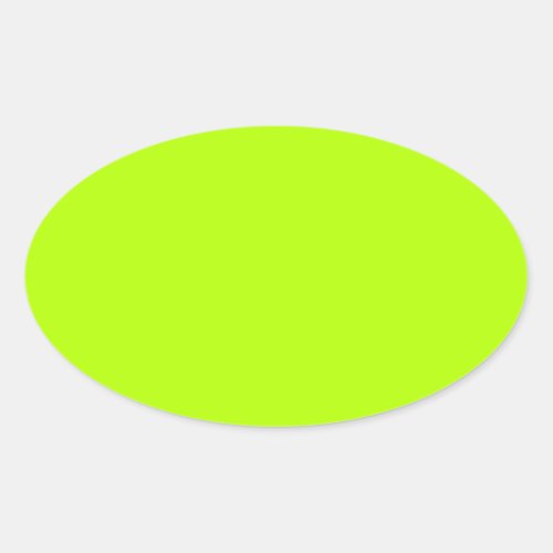 Electric Lime Green Accent Color Decor Customize Oval Sticker