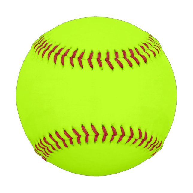 Electric Lime Green Accent Ready to Customize Baseball (Front)