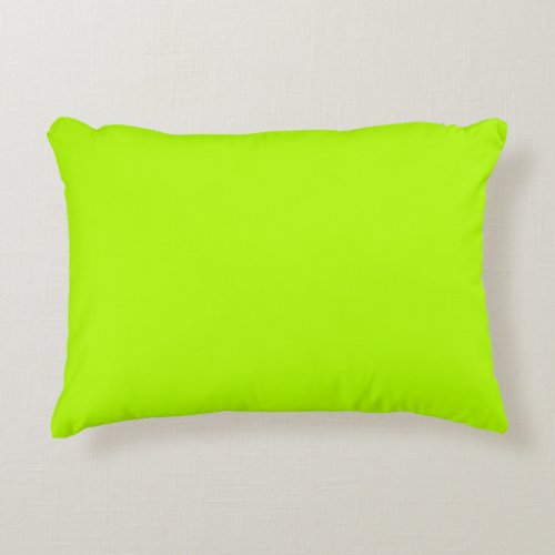 Electric Lime Green Accent Ready to Customize Decorative Pillow