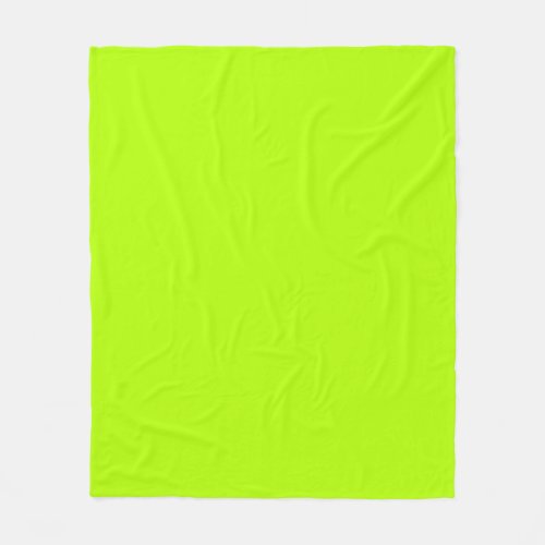 Electric Lime Green Accent Ready to Customize Fleece Blanket