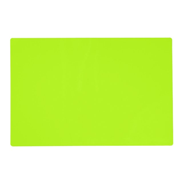 Electric Lime Green Accent Ready to Customize Placemat (Front)
