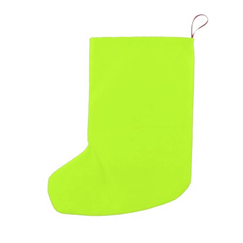 Electric Lime Green Accent Ready to Customize Small Christmas Stocking