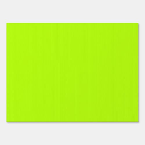 Electric Lime Green Accent Ready to Customize Yard Sign