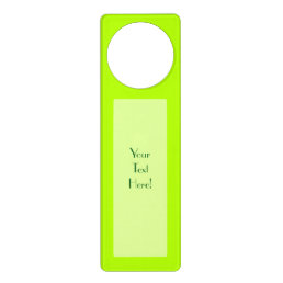 Electric Lime Green Color Decor Ready to Customize Door Hanger