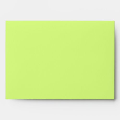 Electric Lime Green Color Decor Ready to Customize Envelope