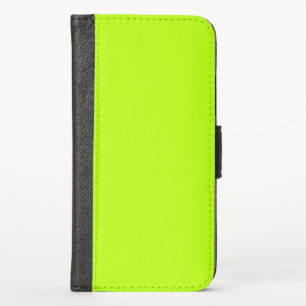 Electric Lime Green Color Decor Ready to Customize iPhone X Wallet Case