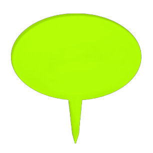 Electric Lime Green Color Ready to Customize Cake Topper