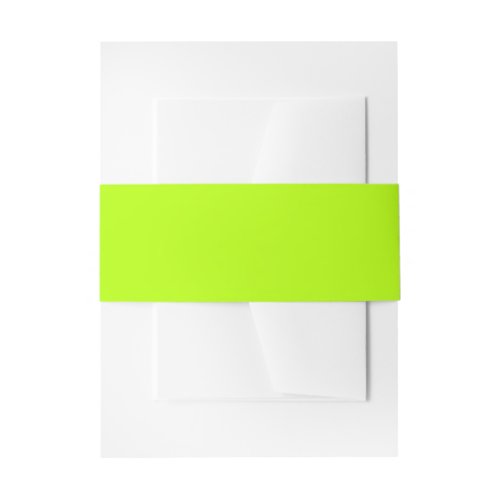 Electric Lime Green Color Ready to Customize Invitation Belly Band