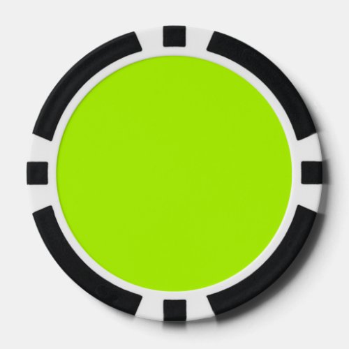 Electric Lime Green Color Ready to Customize Poker Chips