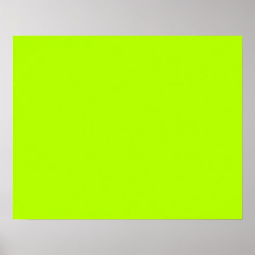 Electric Lime Green Color Ready to Customize Poster