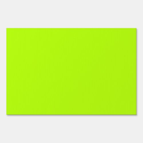 Electric Lime Green Color Ready to Customize Sign