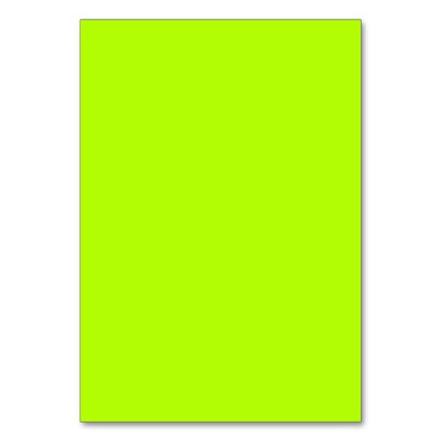 Electric Lime Green Color Ready to Customize Table Number