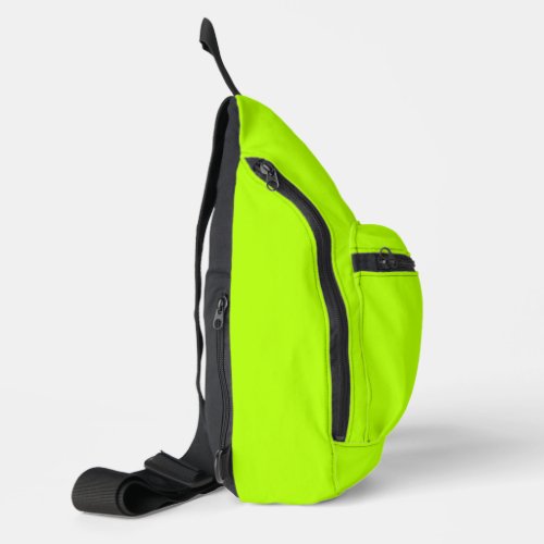 Electric Lime Green Colour Decor Ready to Customiz Sling Bag