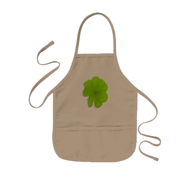 Electric Lime/ PopArt Flower Kids' Apron (Front)