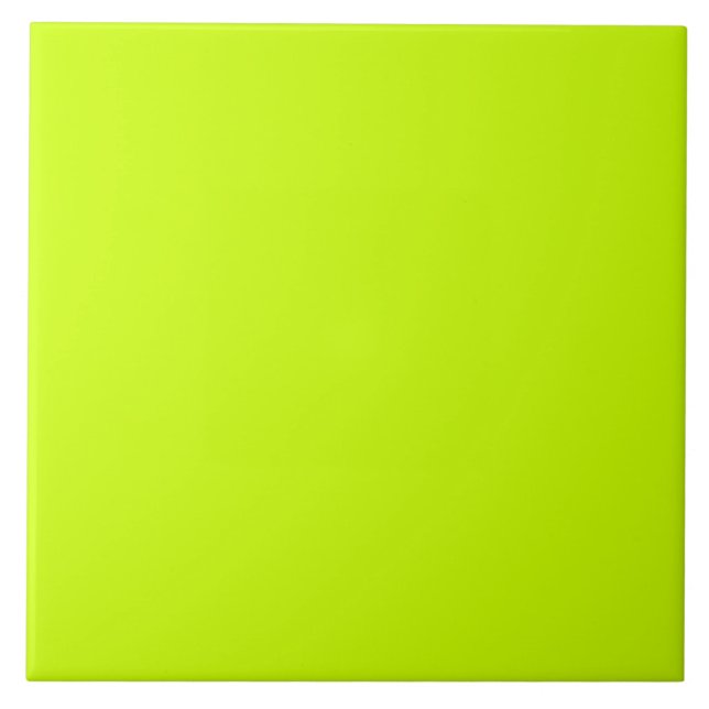 Electric Lime Solid color  Ceramic Tile (Front)