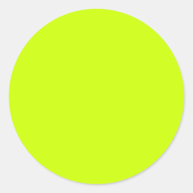 Electric Lime Solid color  Classic Round Sticker (Front)