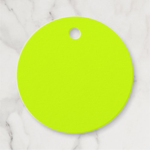 Electric Lime Solid Color Favor Tags