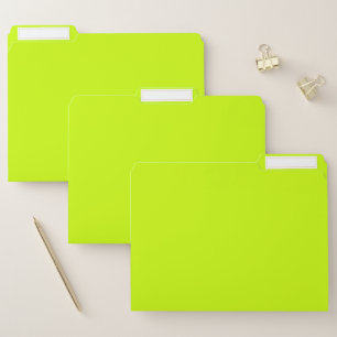 Electric Lime Solid Color File Folder