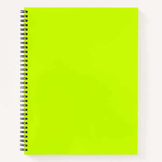 Electric Lime Solid color  Notebook (Front)