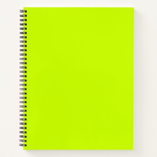 Electric Lime Solid Color Notebook