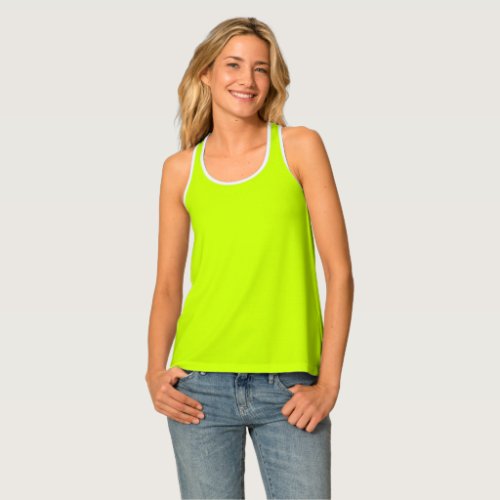 Electric Lime Solid Color Tank Top