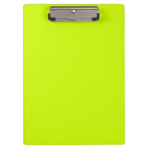 Electric lime solid plain colour clipboard