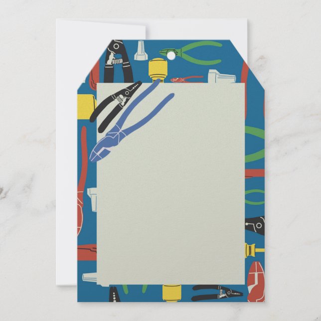 Electric Lineman Construction Hand Tools  Invitation (Front)