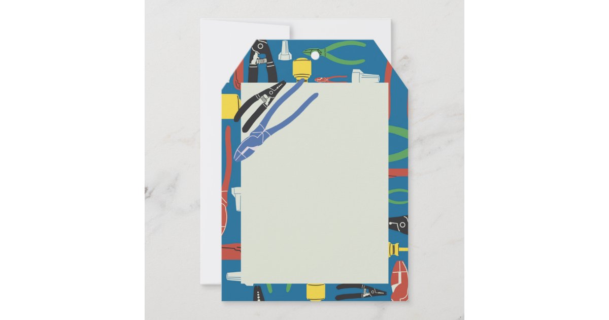 Electric Lineman Construction Hand Tools Invitation | Zazzle