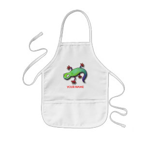 Electric Lizard Paint Smock! Kids' Apron