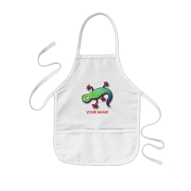 Electric Lizard Paint Smock! Kids' Apron (Front)