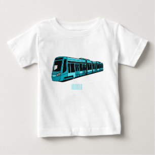 Electric locomotive cartoon illustration baby T-Shirt