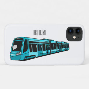 Electric locomotive cartoon illustration iPhone 11 case