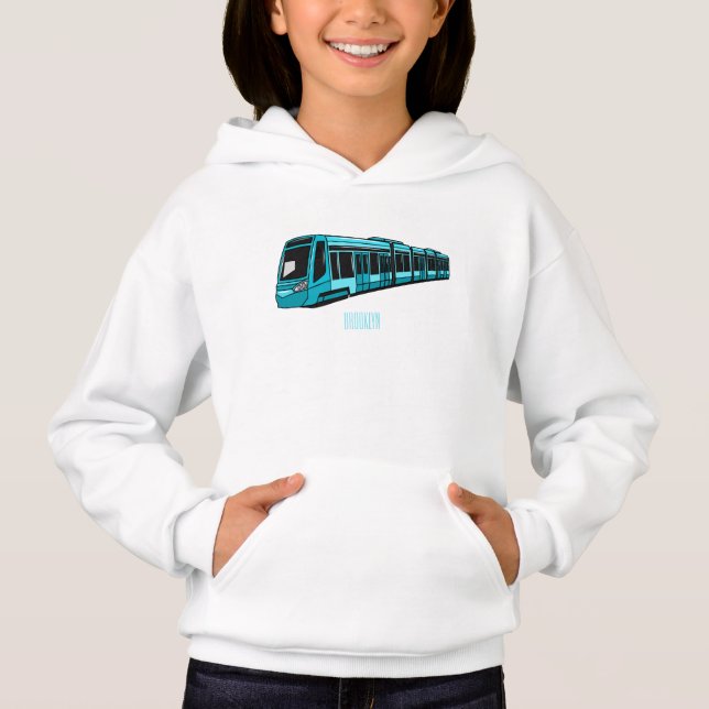 Electric locomotive cartoon illustration hoodie (Front)