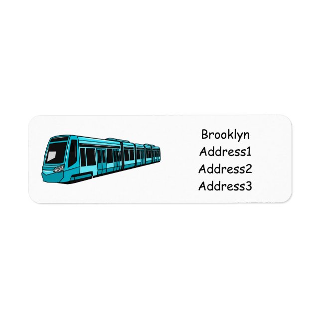 Electric locomotive cartoon illustration label (Front)