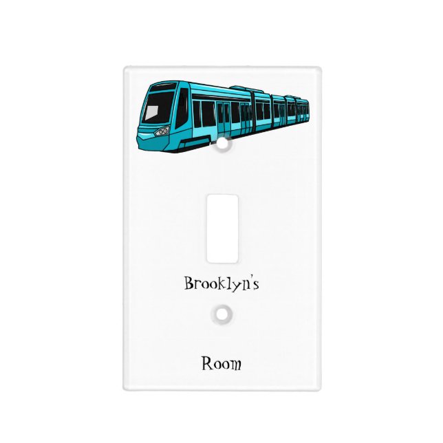 Electric locomotive cartoon illustration light switch cover (Front)