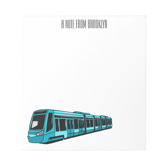 Electric locomotive cartoon illustration notepad (Front)