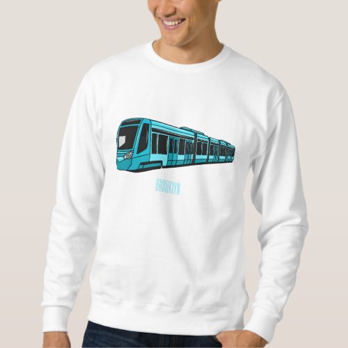 Electric locomotive cartoon illustration sweatshirt