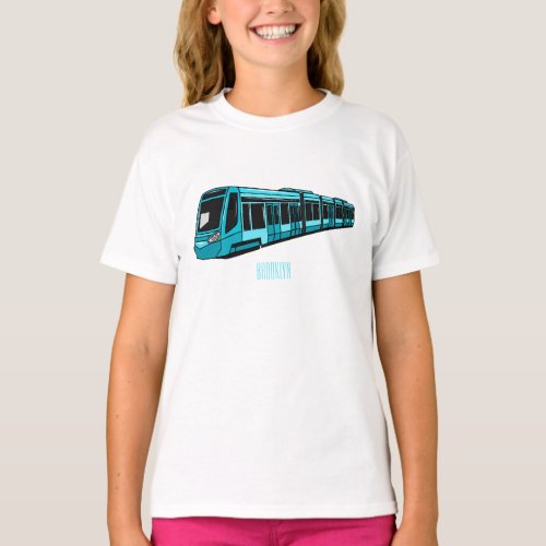 Electric locomotive cartoon illustration T_Shirt