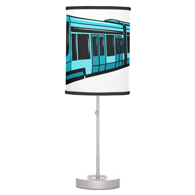 Electric locomotive cartoon illustration table lamp (Front)